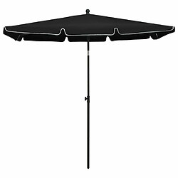 Maison Chic Parasol Jardin | Parasol de jardin avec mat 210x140 cm Noir - GKD33212