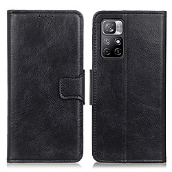 Etui en PU fermoir magnétique, texture cheval fou avec support noir pour votre Xiaomi Redmi Note 11/Poco M4 Pro 5G