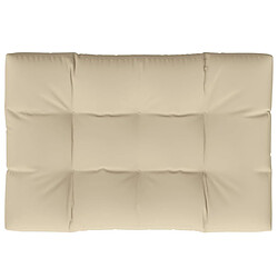 vidaXL Coussin de palette beige 120x80x12 cm tissu