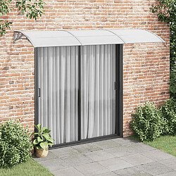 vidaXL Auvent de porte Gris 300x100 cm Polycarbonate