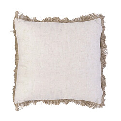 Avis The Home Deco Factory Coussin design bord de mer en jute avec franges - 40x40cm - Beige