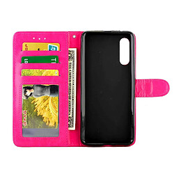 Avis Wewoo Housse Coque Pour Galaxy A90 5G Crazy Horse Texture de protection en cuir à rabat horizontal avec support et fentes cartes et portefeuille et cadre photo Magenta