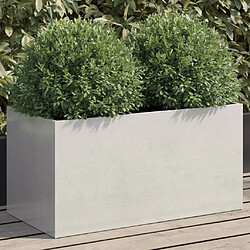 Maison Chic Jardinière,Bac à fleurs - pot de fleur argenté 62x30x29 cm acier inoxydable -GKD23554