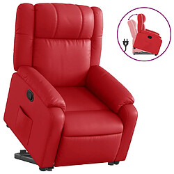 vidaXL Fauteuil inclinable Rouge Similicuir