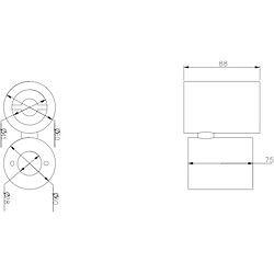 KNIGHTSBRIDGE Dee Projecteur rond orientable simple surface chrome brossé - DEA1TRBC