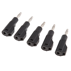 Acheter 5pcs connecteurs de câble haut-parleur empilables empilables 4mm banane noir