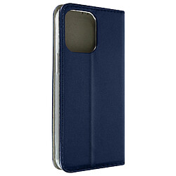 Avizar Housse iPhone 14 Pro Max Porte-carte Support Vidéo Clapet Magnétique Bleu Nuit