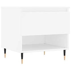 Maison Chic Table basse,Table Console Table d'appoint, Table pour salon blanc 50x46x50 cm bois d’ingénierie -MN37230