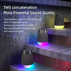 Acheter Yonis Enceinte Bluetooth Waterproof Avec Subwoofer Et Lumière LED RGB