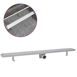 Helloshop26 Drain de douche linéaire 103 cm acier inoxydable drain de plancher 02_0003018