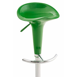 Decoshop26 Tabouret de bar design en plastique vert hauteur réglable pivotant 10_0000717