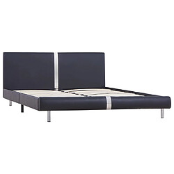 vidaXL Cadre de lit sans matelas noir similicuir 120x200 cm