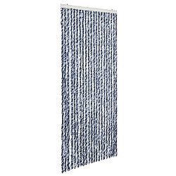 vidaXL Moustiquaire Bleu et blanc 90x200 cm Chenille