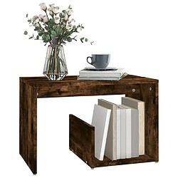 Avis Maison Chic Table d'appoint | Table Basse Chêne fumé 59x36x38 cm Bois d'ingénierie -GKD67102