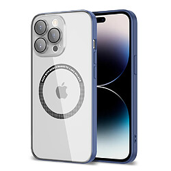 Coque en TPU Anti-empreintes, antichoc, magnétique pour votre iPhone 14 Pro Max - bleu clair