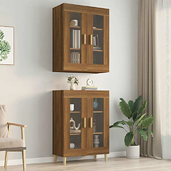 Maison Chic Armoire murale suspendue,Meuble de Rangement pour salon,cuisine Chêne marron 69,5x34x90 cm -MN59788