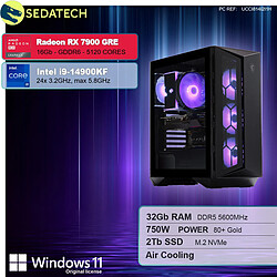 Sedatech PC Gamer Pro • Intel i9-14900KF • RX 7900 GRE • 32Go DDR5 • 2To SSD M.2 • Windows 11