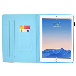 Etui en PU antichoc, fermeture magnétique avec support et porte-cartes pour iPad Air (2013)/Air 2/9.7-pouces (2017)/(2018) - Cercle coloré