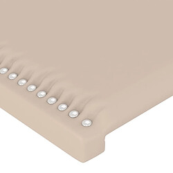 Acheter Maison Chic Tête de lit moderne à LED lumineuse pour chambre - Décoration de lit Cappuccino 203x16x78/88 cm Similicuir -MN11291