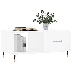 Avis Maison Chic Table basse,Table Console Table d'appoint, Table pour salon blanc 90x50x40 cm bois d'ingénierie -MN37290