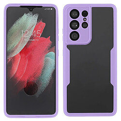 Coque en TPU + acrylique antichoc, détachable 2-en-1 violet pour votre Samsung Galaxy S21 Ultra 5G/S30 Ultra 5G