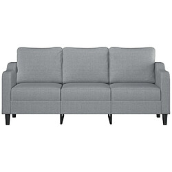 Avis Maison Chic Canapé à 3 places,Canapé droit,Sofa de Salon,Banquette Gris clair 180 cm Tissu -GKD284639