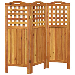 Avis vidaXL Cloison de séparation 3 panneaux 121,5x2x115 cm Bois d'acacia