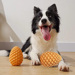 Jouet de nettoyage des dents en caoutchouc naturel indestructible et durable, Jouet à mâcher pour chien en pierre de pin Jouet à mâcher en caoutchouc pour chien, Jouet de gâterie interactif pour chien de grande taille et de taille moyenne.