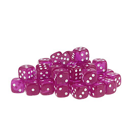 50pcs acrylique à six faces dés 12mm d6 dés pour d u0026 d dnd rpg jeu de société violet