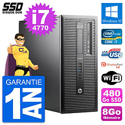 PC Tour HP ProDesk 600 G1 Intel Core i7-4770 RAM 8Go SSD 480Go Windows 10 Wifi - Occasion