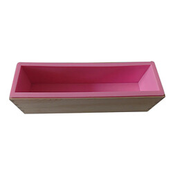 Avis Boîte Rectangulaire En Bois De Moule De Pain De Silicone De Savon Rectangulaire Pour 32oz De Savon Rose