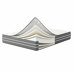 FARMARELAX Matelas double comfort, 90 x 190 cm, Hauteur 28 cm, Mousse à mémoire de forme 6 cm, Double comfort, Orthopédique, Ergonomique, Enveloppant, Memo Biocomfort