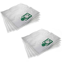 vhbw 10 sacs microfibres non tissées compatible avec Numatic Charles CVC 370, George GVE 370-2, HZQ 370, MFQ 370, NPV 370-22, NRV 370 aspirateur