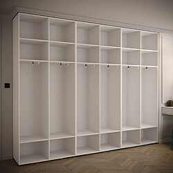 Avis Abiks Meble Armoire à portes battantes Manhattan Ryfel 1 236,7/300/47 6 portes (Blanc)