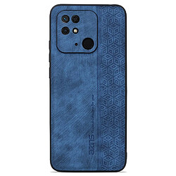 Coque en TPU + PU antidérapant, anti-rayures pour votre Xiaomi Redmi 10C 4G - bleu