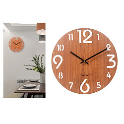 Horloge Murale En Bois à Piles De Mode Pour Le Décor De Patio 413