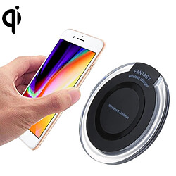 Wewoo Chargeur sans fil noir pour iPhone X 8 et 8 Plus, Galaxy S8 S8 +, LG G3 G2, Nokia Lumia 820, Google Nexus 6 5 & 4 autres smartphones standards QI FANTASY 5V 1A Sortie Standard sans ultra-mince avec indicateur de charge, Support Téléphones standard,