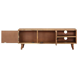 Maison Chic Meuble TV scandinave - Banc TV pour salon 115x30x39 cm Bois d'acacia massif -MN89275 pas cher