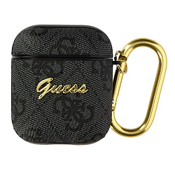 Guess Maroquinerie Étui AirPods Rigide Design Guess avec Logo en relief noir