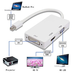 Avis VSHOP ® Mini DisplayPort (3 en 1) Thunderbolt vers HDMI - DVI - VGA Câble adaptateur pour Apple Mac Book MacBook Pro MacBook Air