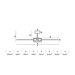 Avis faro Plafonnier ventilateur Polea Marron 37,2 Cm