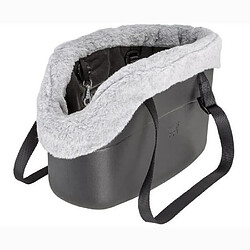 Ferplast WITH ME Sac de transport avec fourrure pour chien noir 21,5 x 43,5 x 27cm