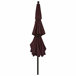 Acheter Maison Chic Parasol Jardin | Parasol à 3 niveaux avec mat en aluminium Bordeaux 3,5 m - GKD15004