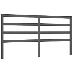 Maison Chic Tête de lit scandinave pour lit adulte,Meuble de chambre Gris 206x4x100 cm Bois massif de pin -MN69464