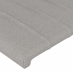 Acheter vidaXL Tête de lit à LED Gris clair 103x16x118/128 cm Tissu