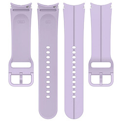 Avis 20MM Bracelet de montre en silicone Accessoires de remplacement compatible Samsung Watch5/Watch5 Pro - Violet clair