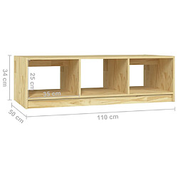 vidaXL Table basse 110x50x34 cm Bois de pin massif pas cher