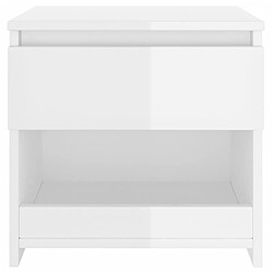 Acheter vidaXL Tables de chevet 2 pcs Blanc brillant 40x30x39 cm Aggloméré