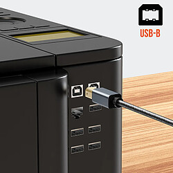 Avis Câble USB-A 2.0 vers USB-B 2.0 Transfert Rapide et Stable Nylon tressé 1,5m LinQ