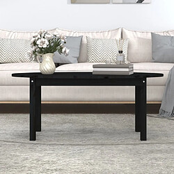 Avis Maison Chic Table basse,Table Console Table d'appoint, Table pour salon Noir 110x55x45 cm Bois massif de pin -MN71956